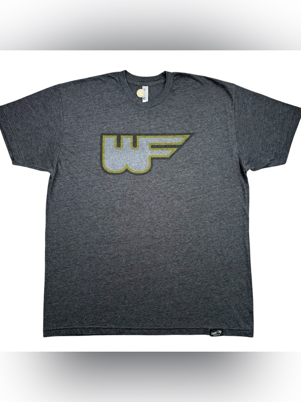 Wake Forest “Flying WF” Nicely Faded 70s/ 80s Logo Camel City Goods t-shirt XL